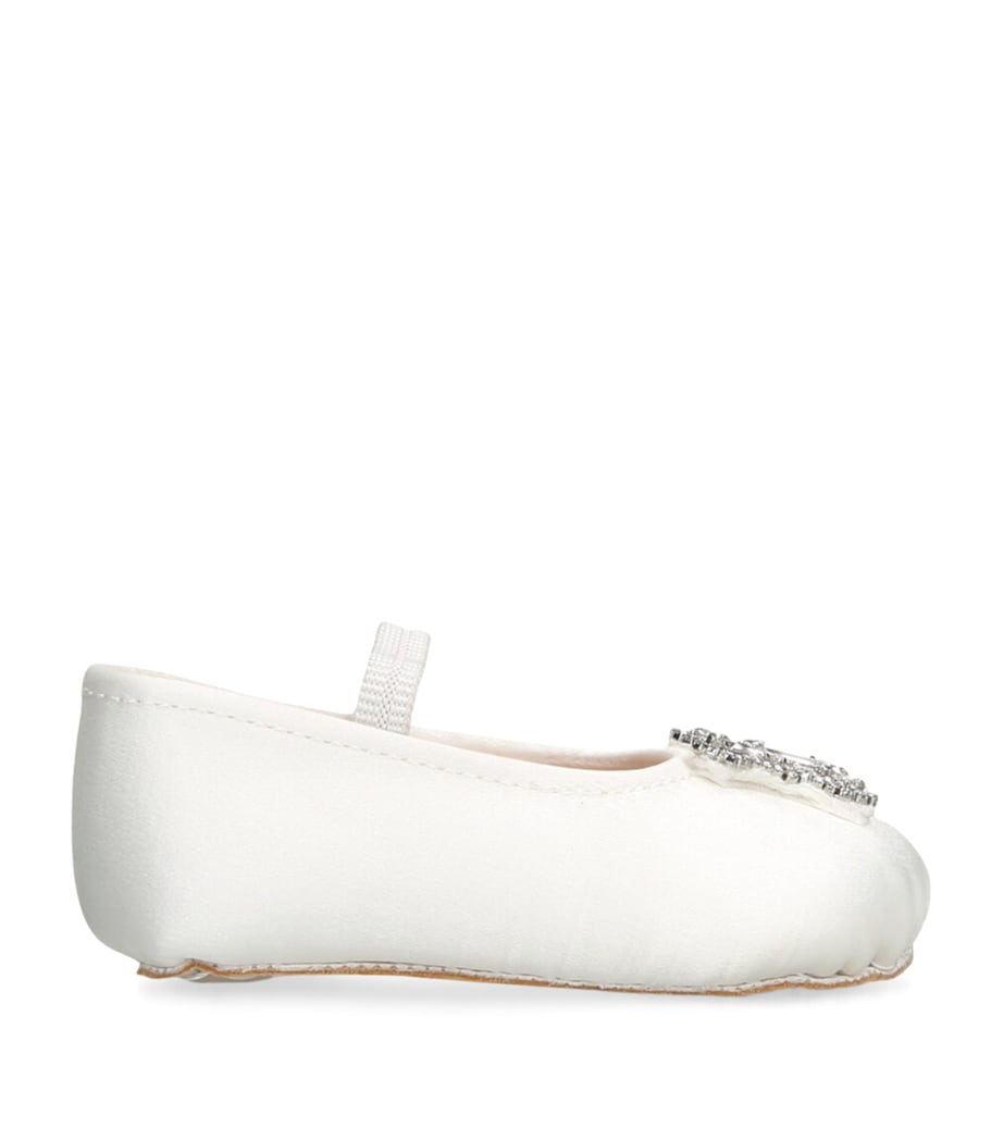 Satin Odette Ballet Flats WHITE Image 1