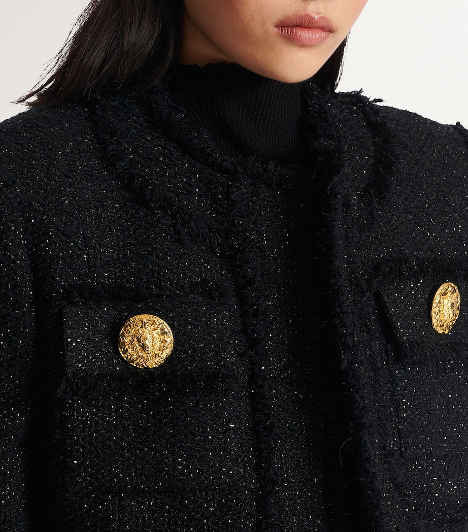 Tweed Cropped Jacket NOIR Image 6