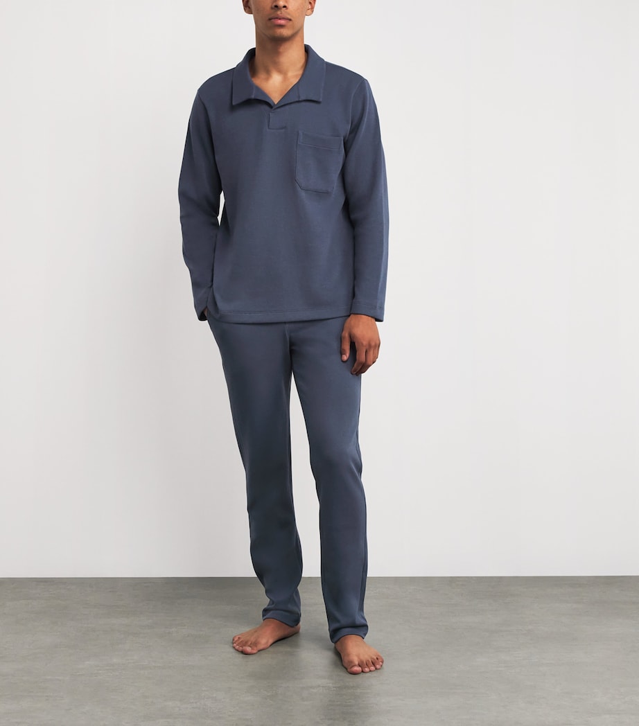 Stretch-Cotton Travelwear Sweatpants 2635 OMBRE BLUE Image 2