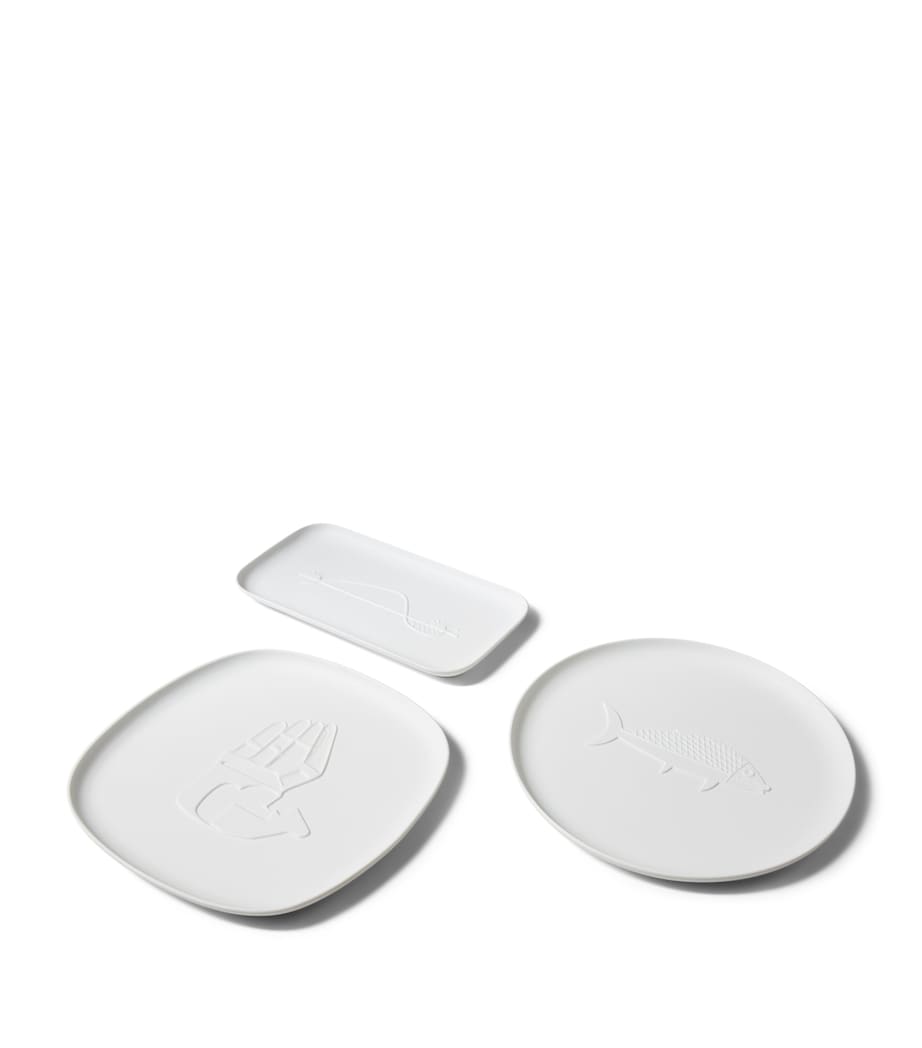 Cassina x Ginori 1735 Le Corbusier Collection Chandigarh Poisson Round Tray (35cm) WHITE Image 3