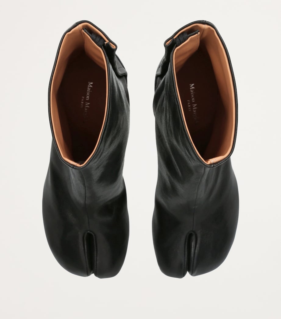 Leather Tabi Ankle Boots 80 BLACK Image 4