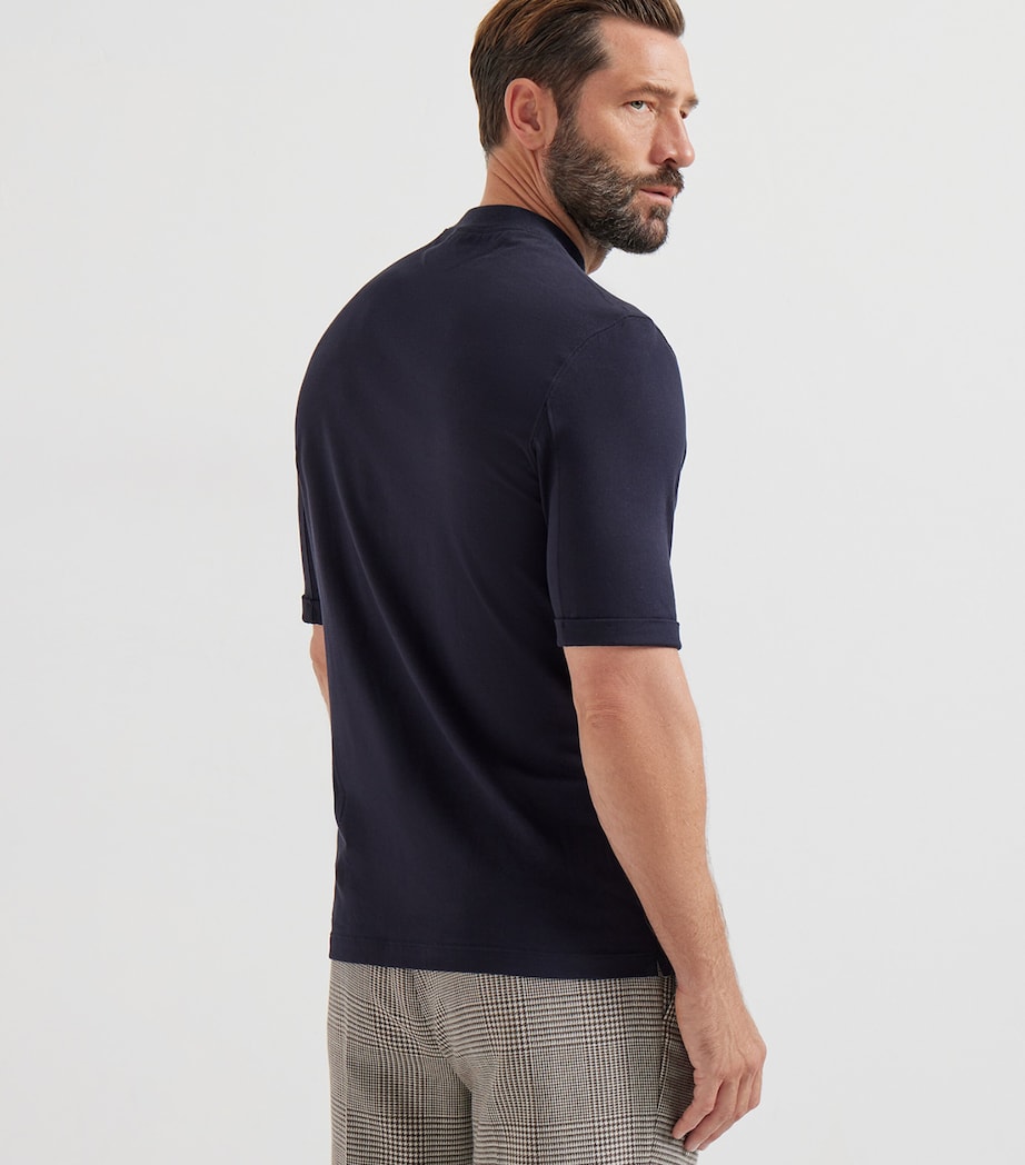 Cotton High-Neck T-Shirt C4425 Image 5