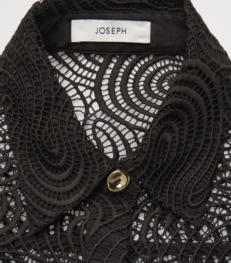 Joseph Womens Corded Lace Nyla Blouse Cocoa Image 5