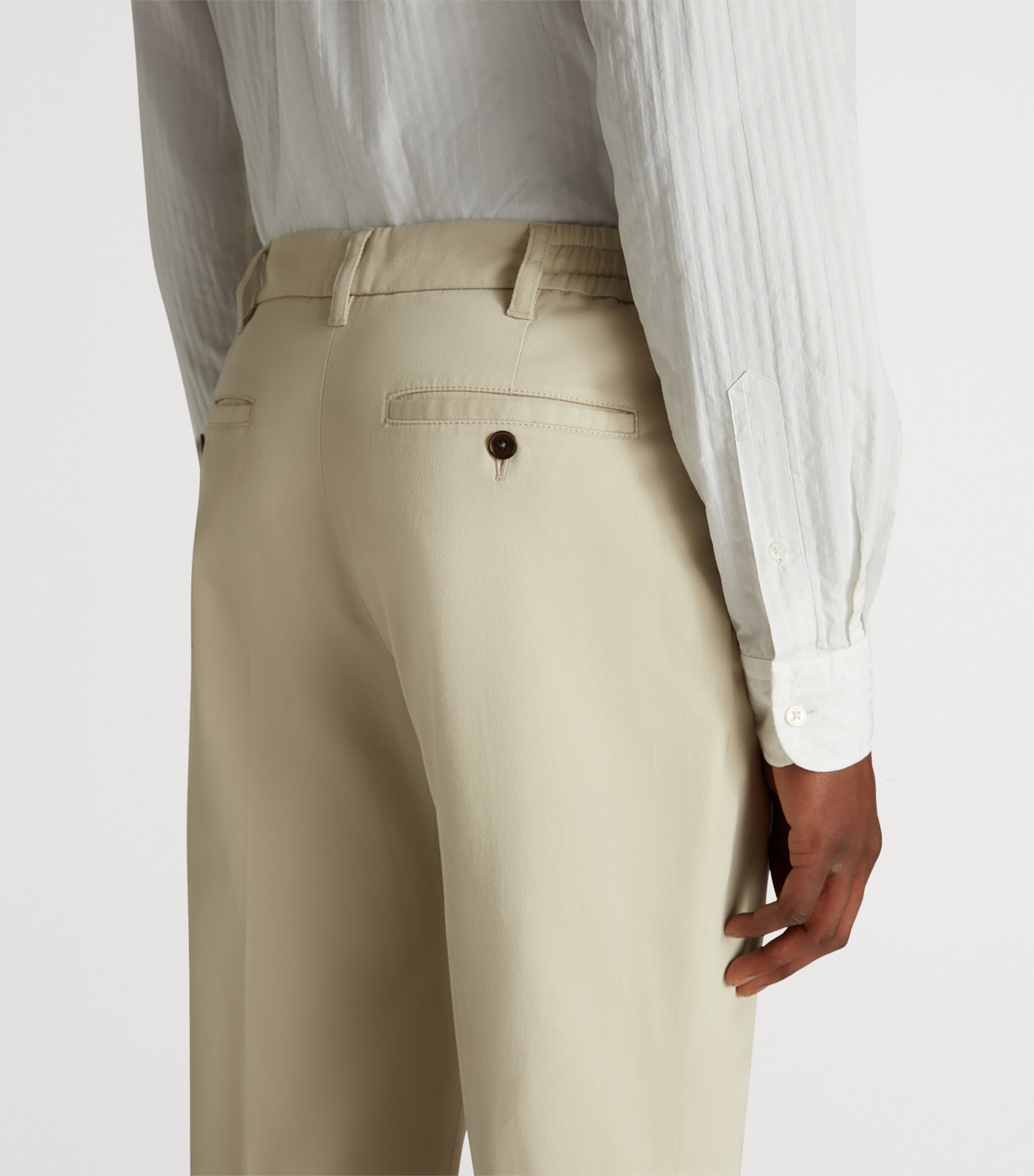 Stretch-Cotton Twill Double-Pleat Chinos 270STONE Image 5