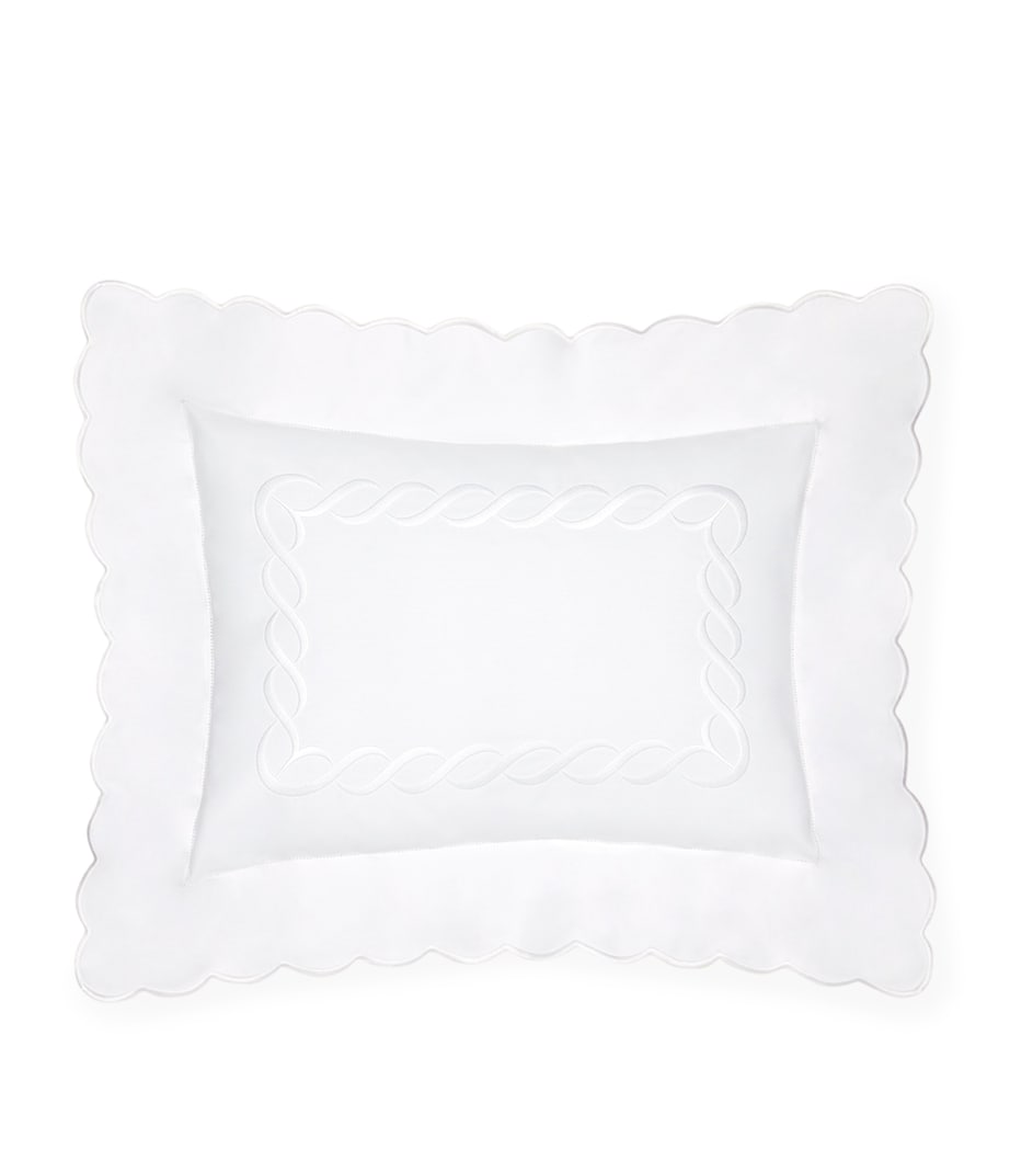 Pratesi Treccia Oxford Pillowcase (30cm x 40cm) White/white Image 1