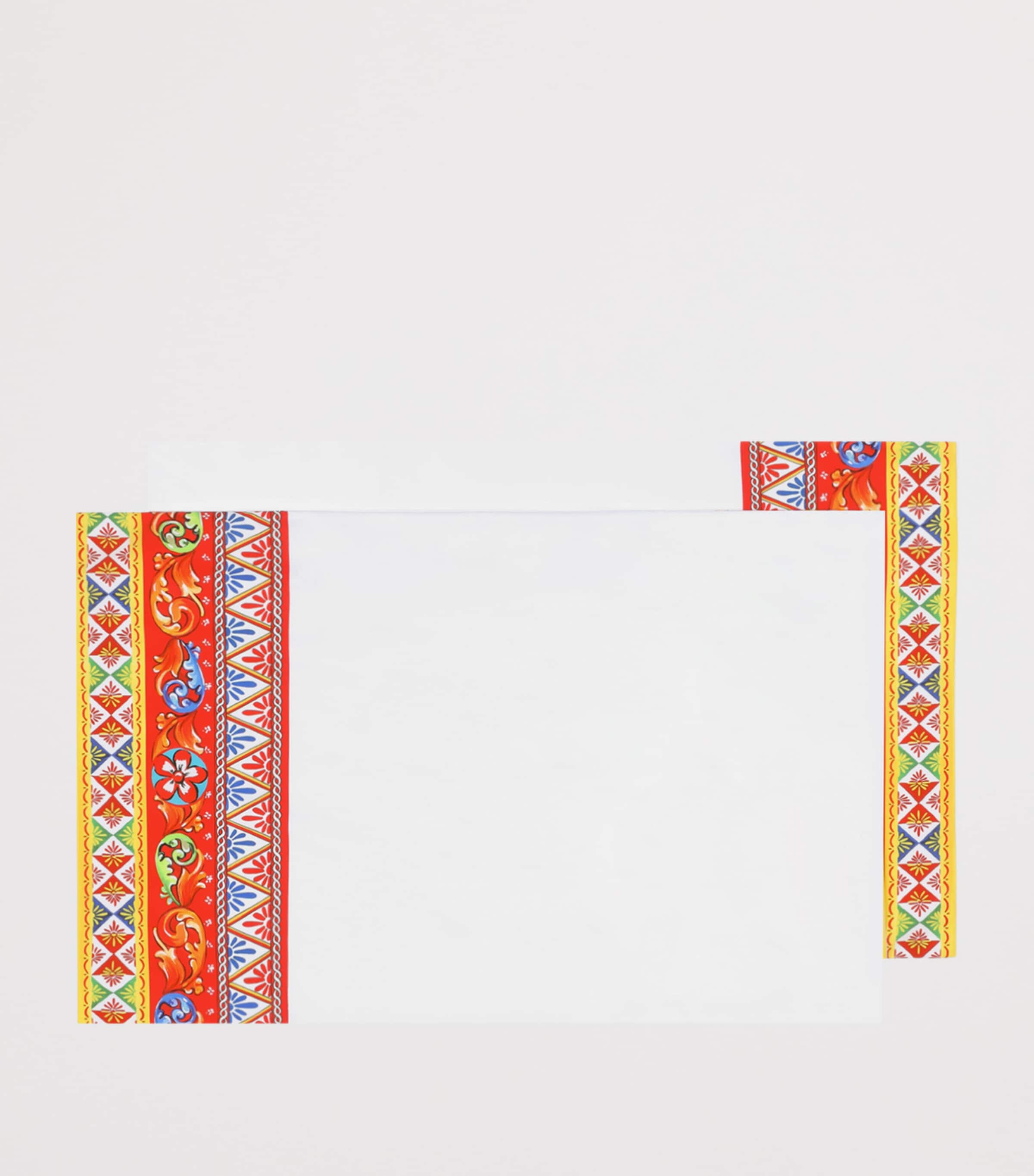 Set of 2 Cotton Carretto Pillowcases (50cm x 80cm) UC123-BIANCO/CARRETT Image 2