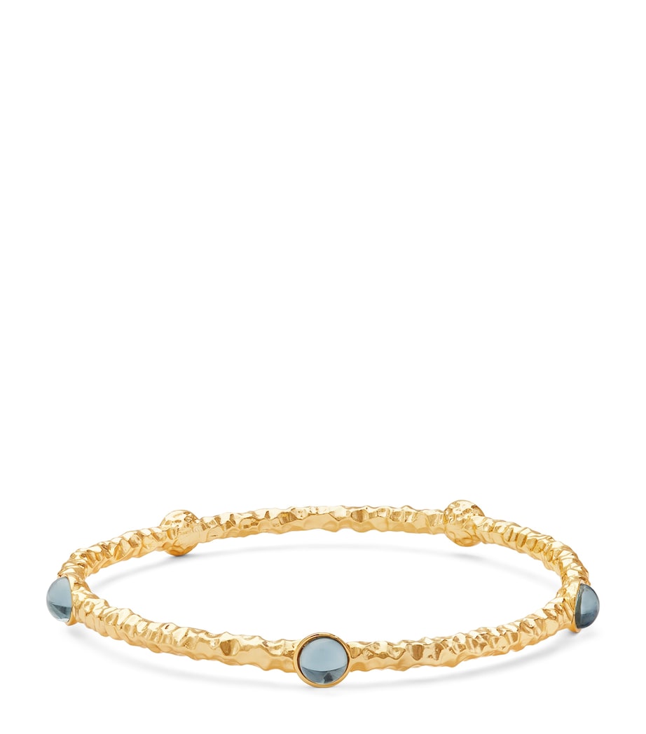 Gold-Plated Cabochon Bangle BLUE Image 1