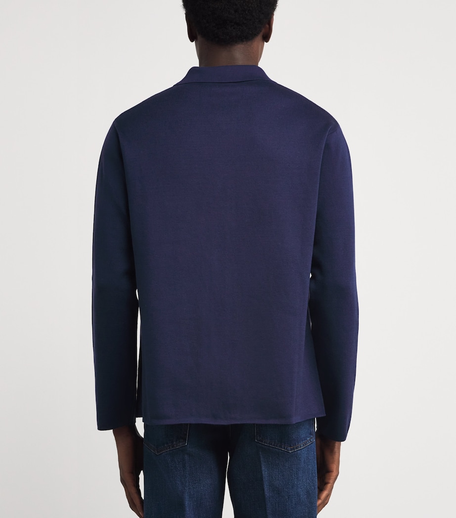 Cotton Three-Pocket Overshirt NAVY BLUE Image 4