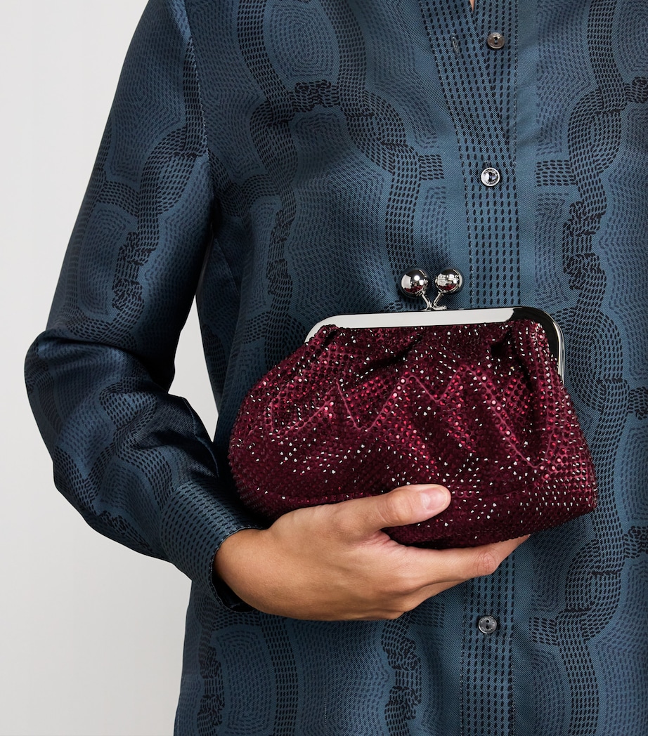Medium Embellished Pasticcino Clutch Bag RED Image 5