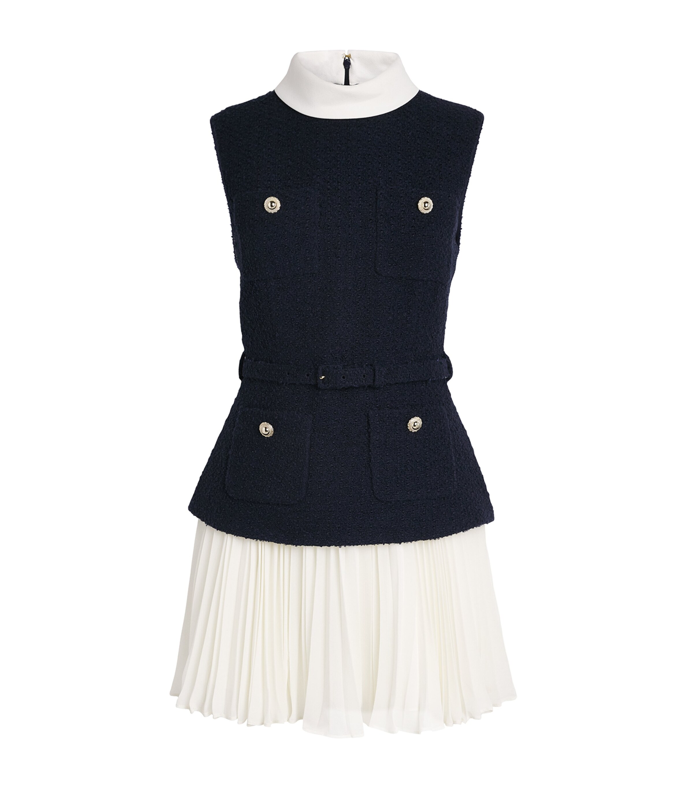 Self-Portrait Bouclé-Chiffon Mini Dress | Holiday Shop | Womens | Summer dresses | Women Clothing | Dresses | Mini Dresses | Work Dresses | Day Dresses | Workwear | Designers | Self Portrait