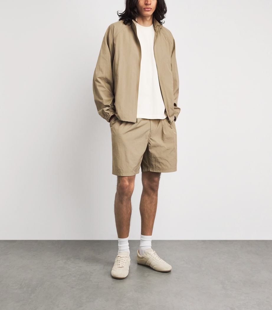 Picante Mens Crinkled Track Jacket Taupe Image 2