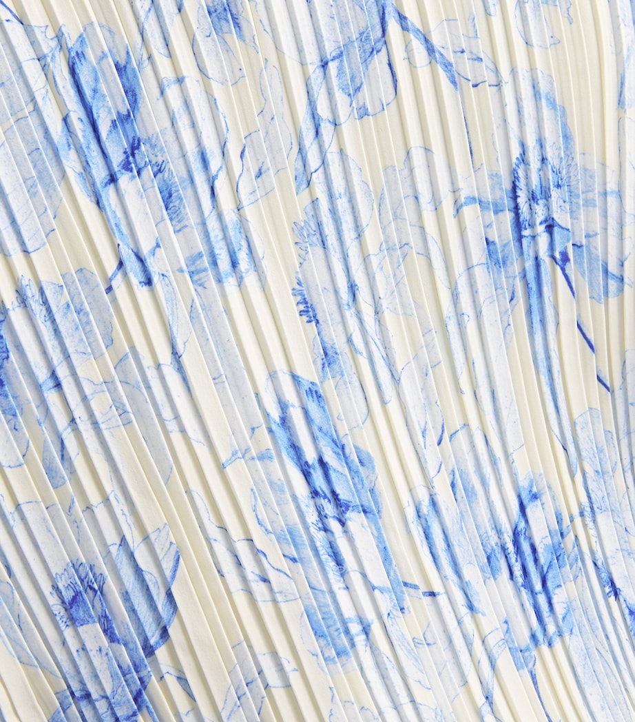 Pleated Floral Midi Dress BLUE FLOWER Image 5