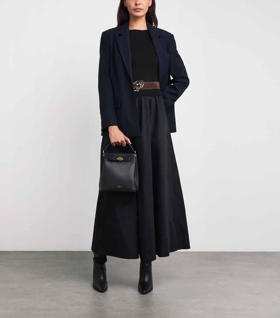 Suede Logo Belt CHOCOLATE Image 3