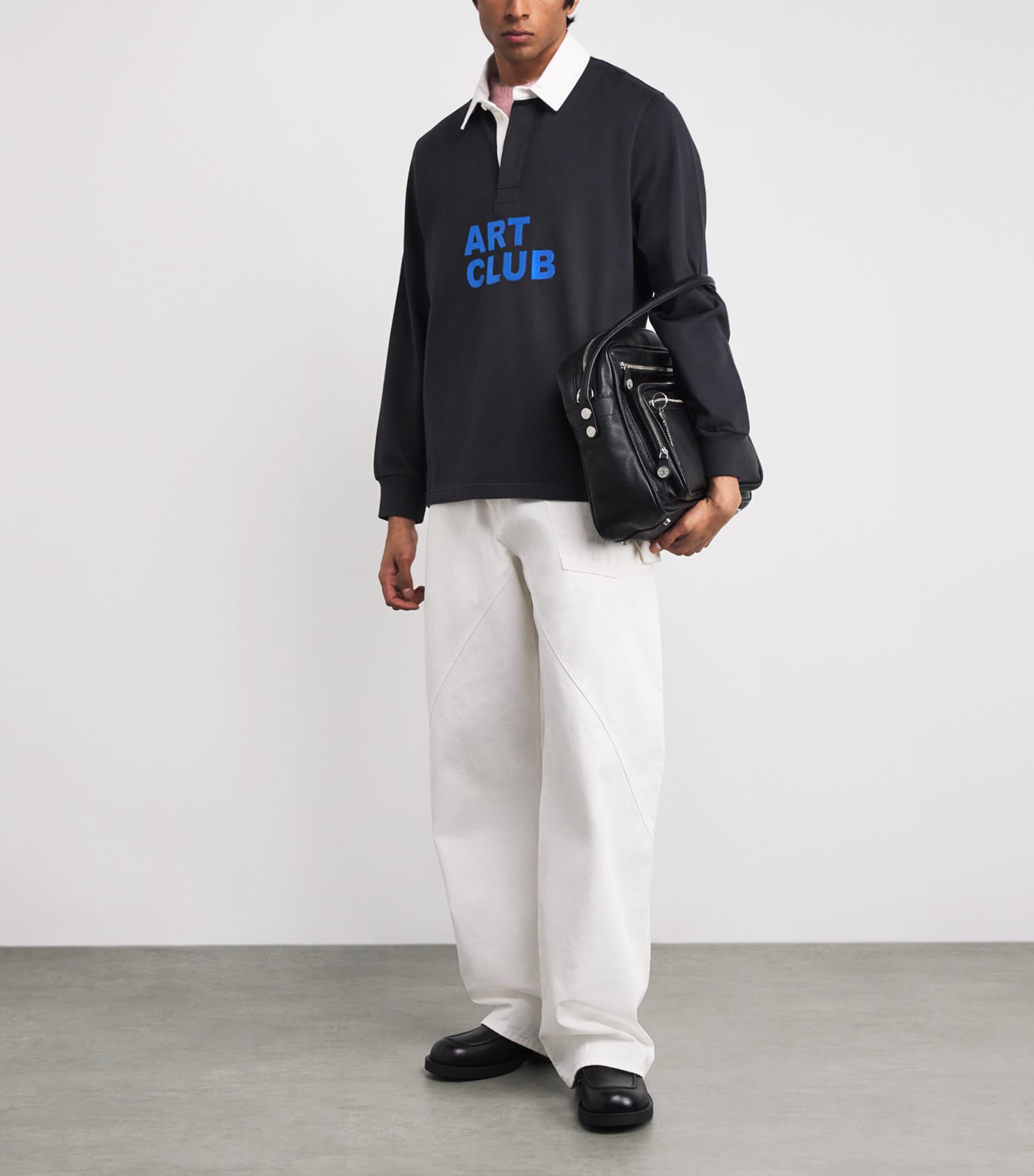 Jersey Art Club Rugby Sweatshirt WASHED BLACK 781 Image 2