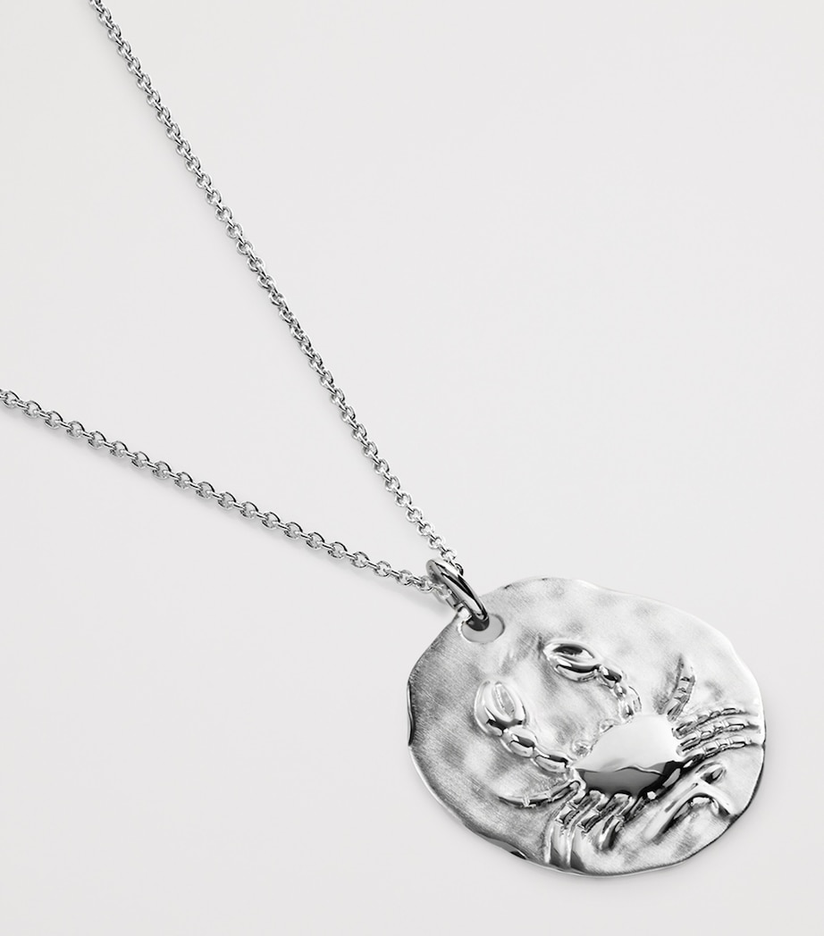 Monica Vinader Sterling Silver Cancer Zodiac Necklace Sterling Silver Image 2