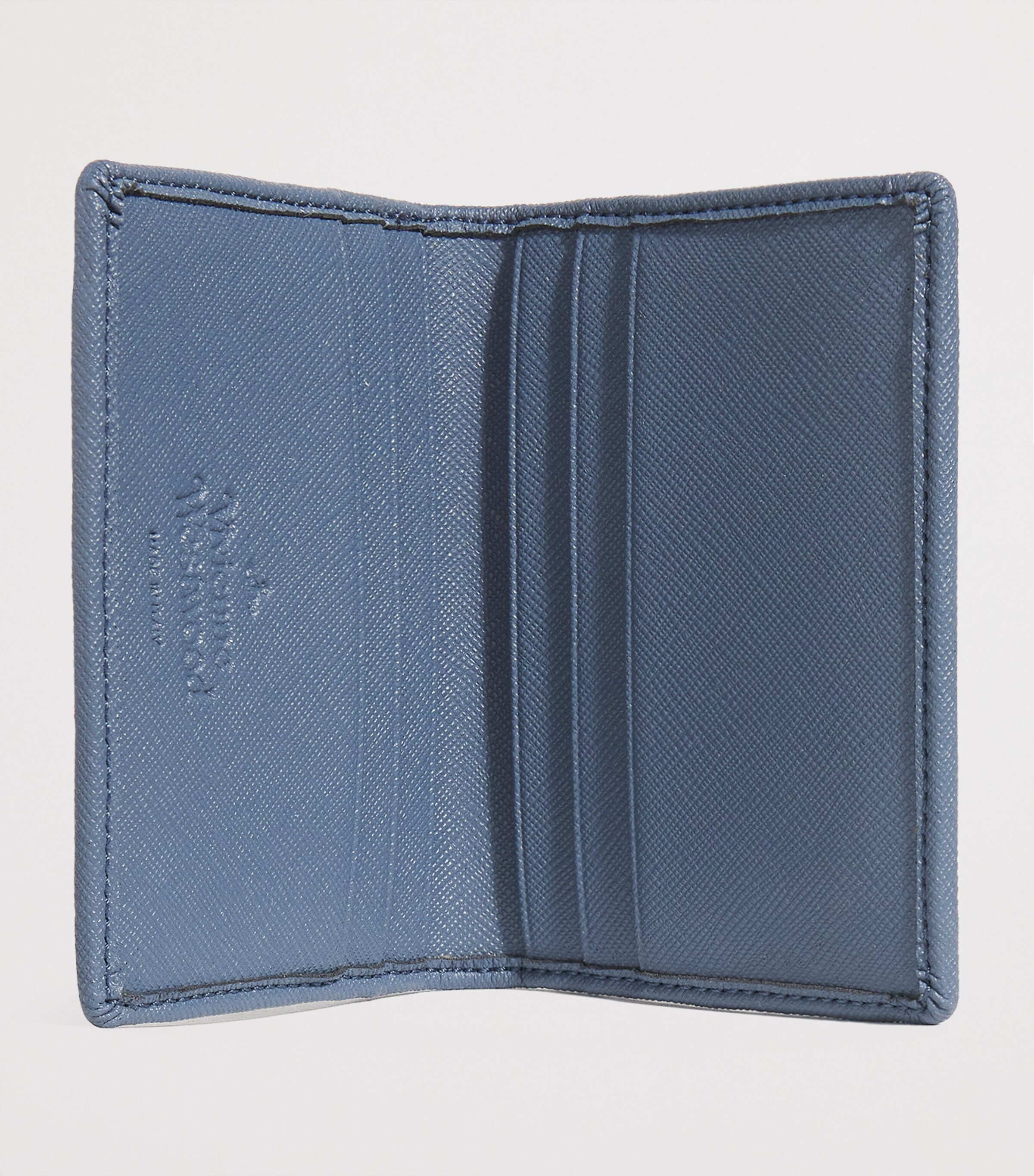 Vivienne Westwood Saffiano Leather Card Holder Denim Blue Image 2