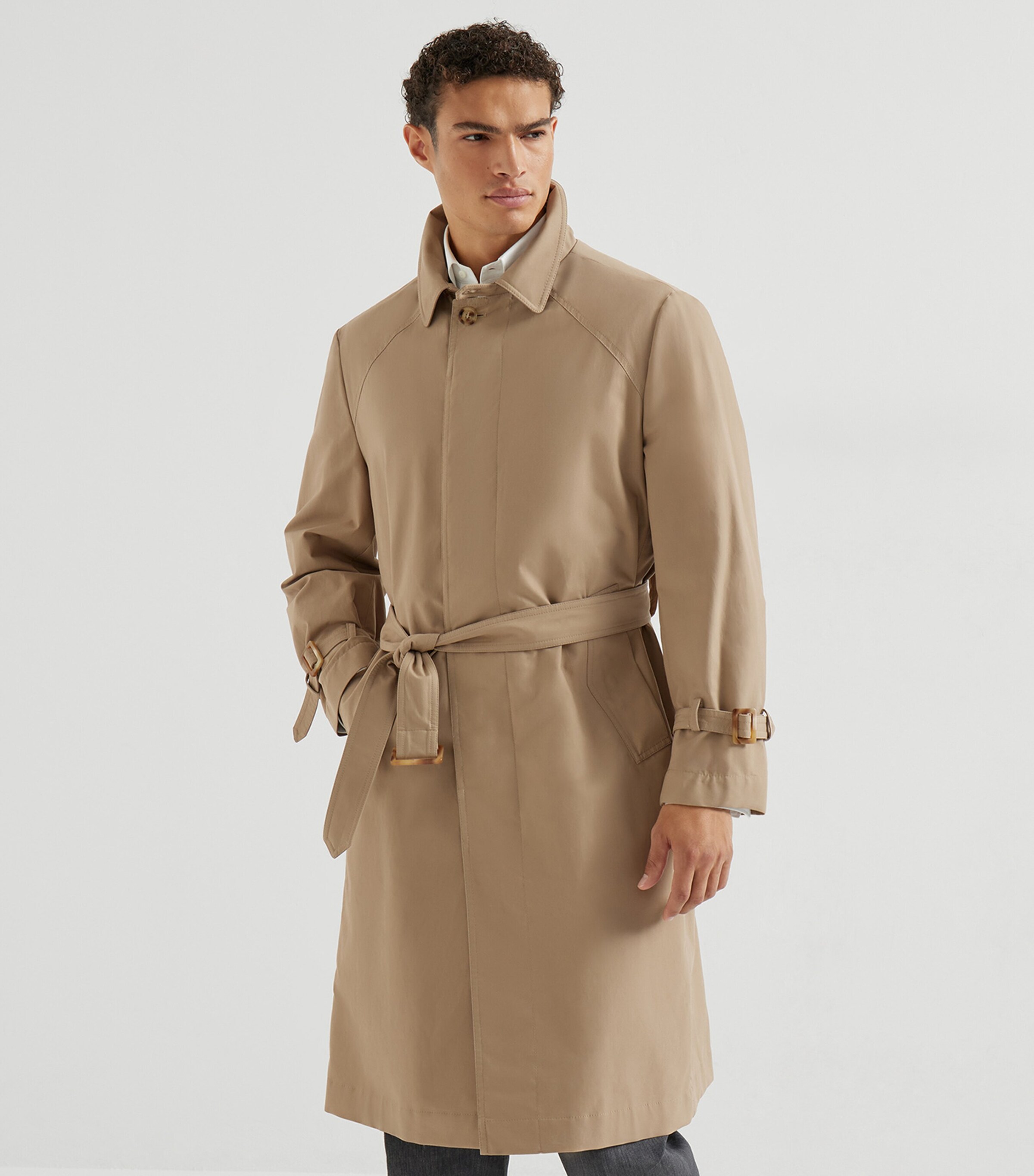 Brunello Cucinelli Mens Water-Resistant Trench Coat Image 3