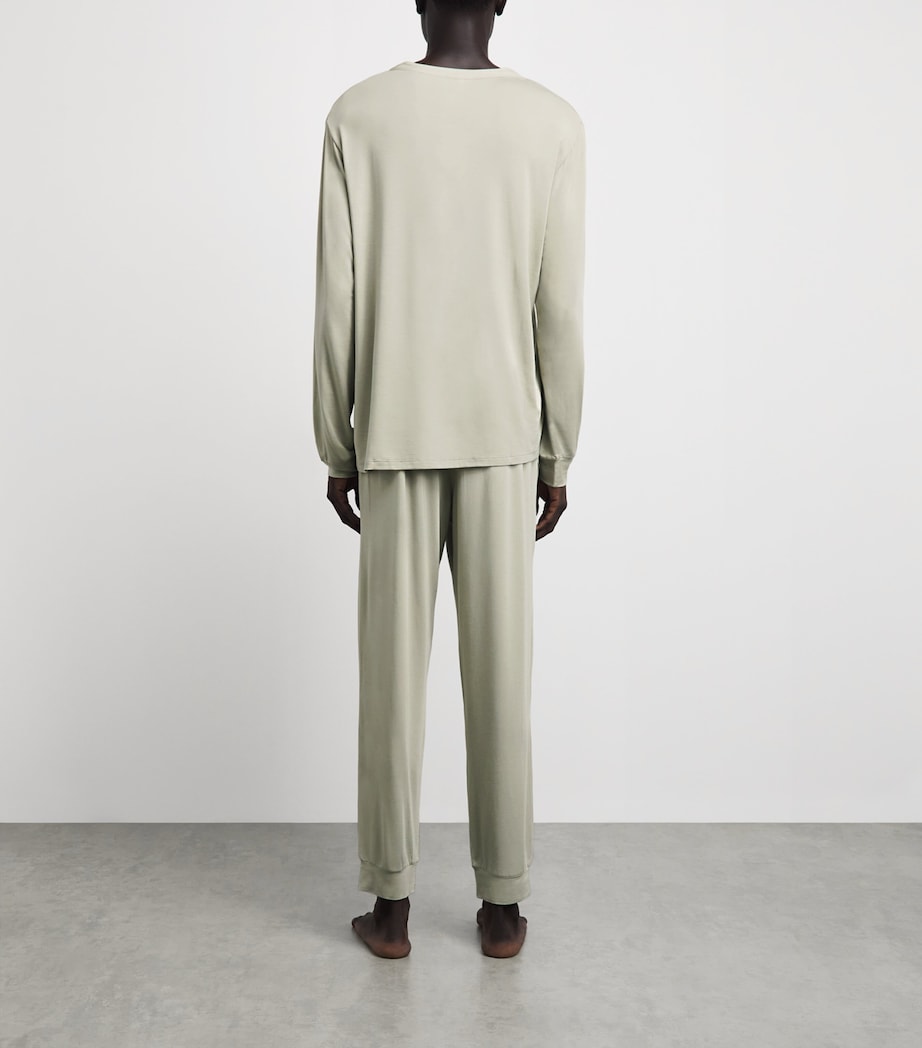 Eberjey Mens Modal Henry Long Pyjama Set Sandstone Image 4
