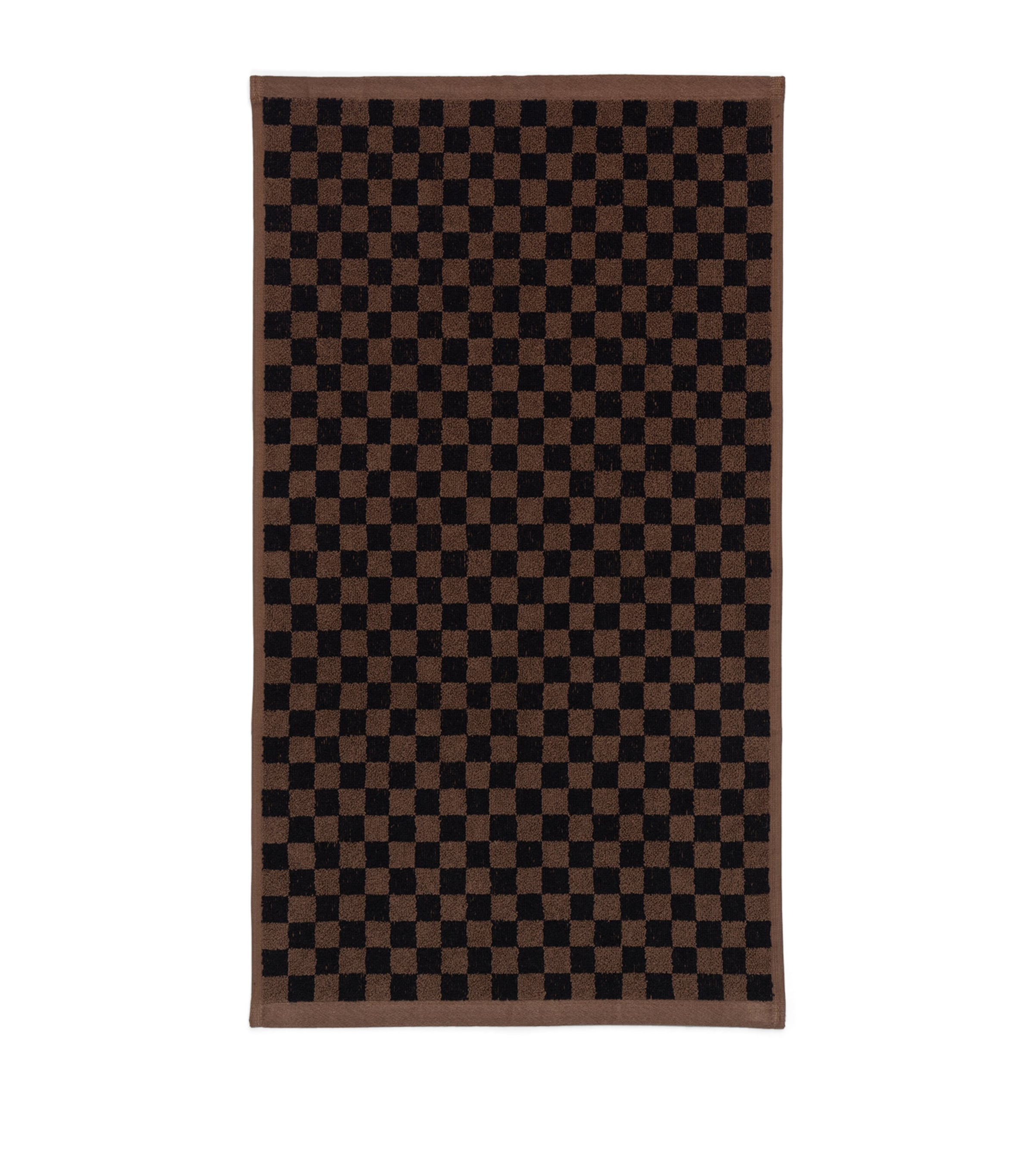 Check Josephine Hand Towel (40cm x 70cm) TABAC / NOIR Image 2
