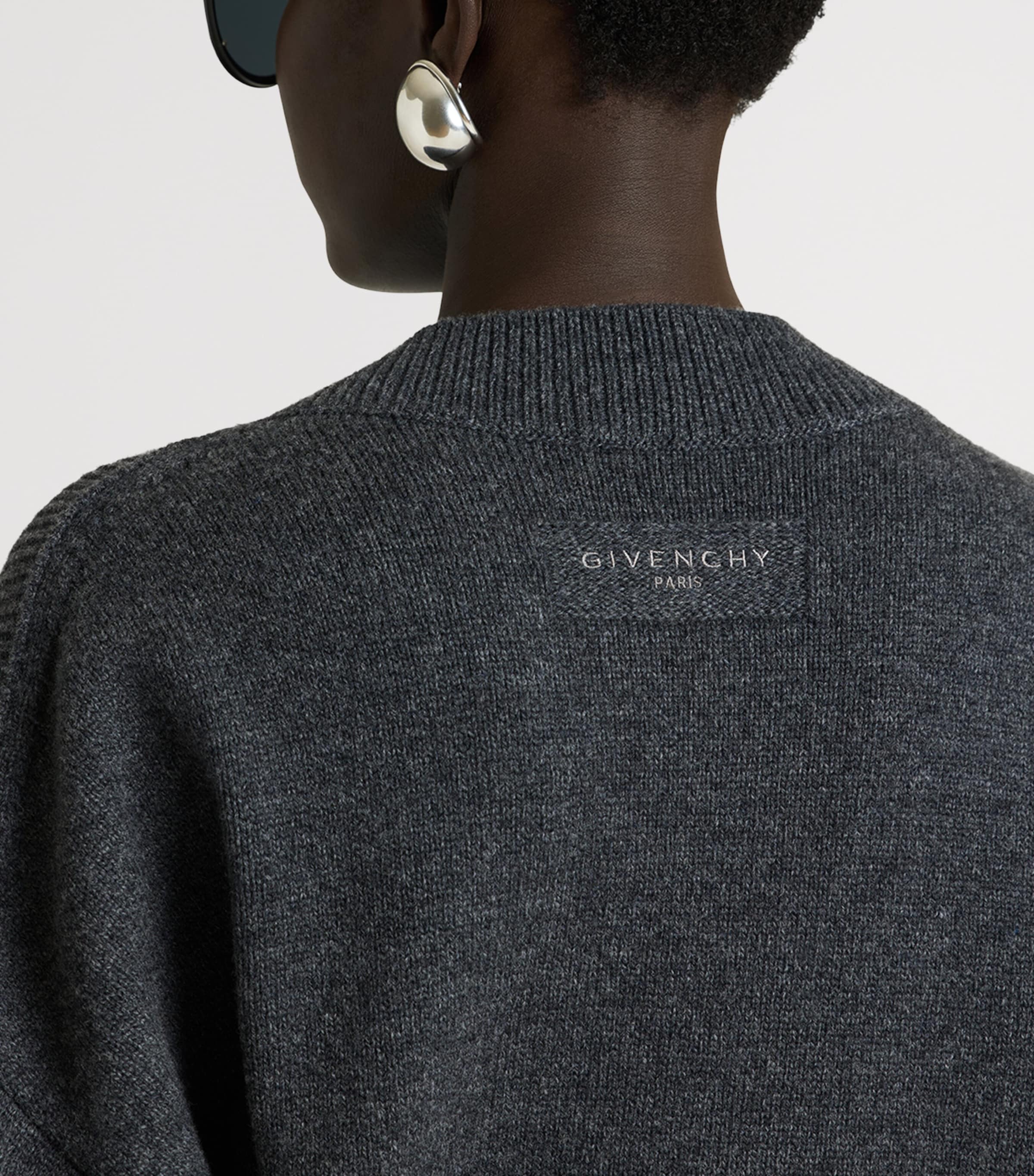 Givenchy Womens Wool Square-Neck Sweater Image 7