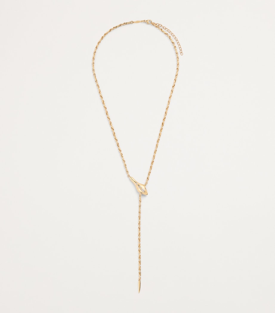 Yellow Gold and Diamond Snake Necklace YELLOW GOLD Image 3
