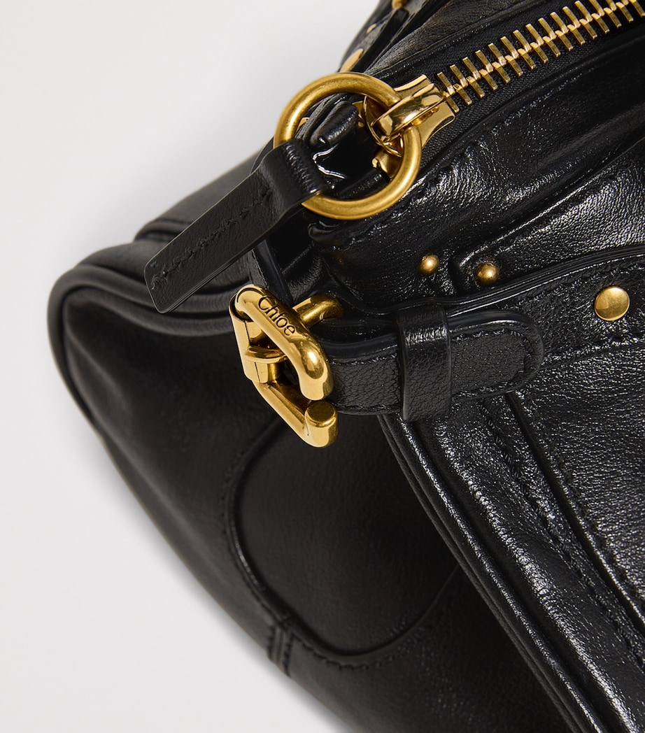 Leather Paddington Shoulder Bag BLACK Image 4