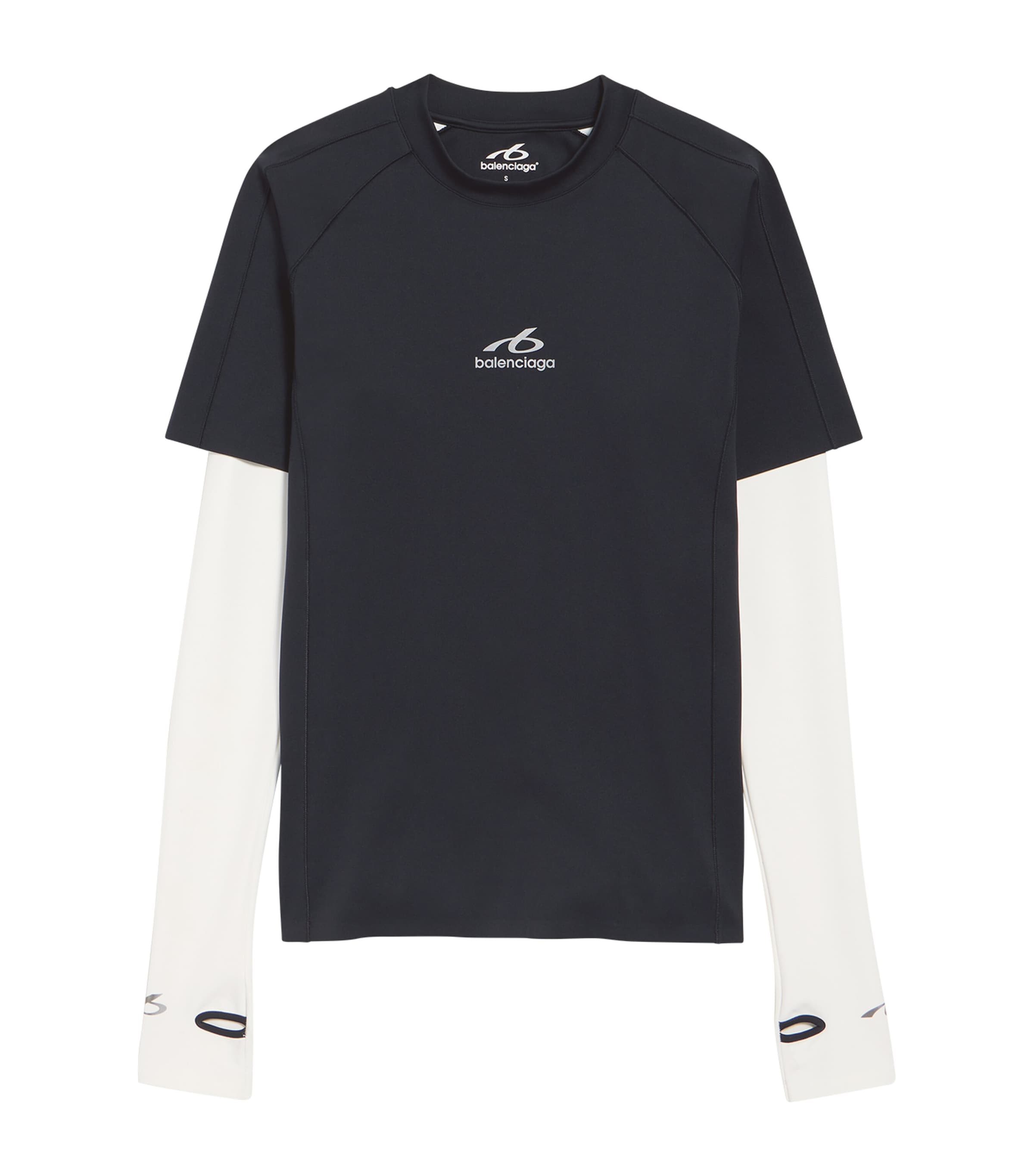 Balenciaga Mens Technical Double-Layer T-Shirt Image 1