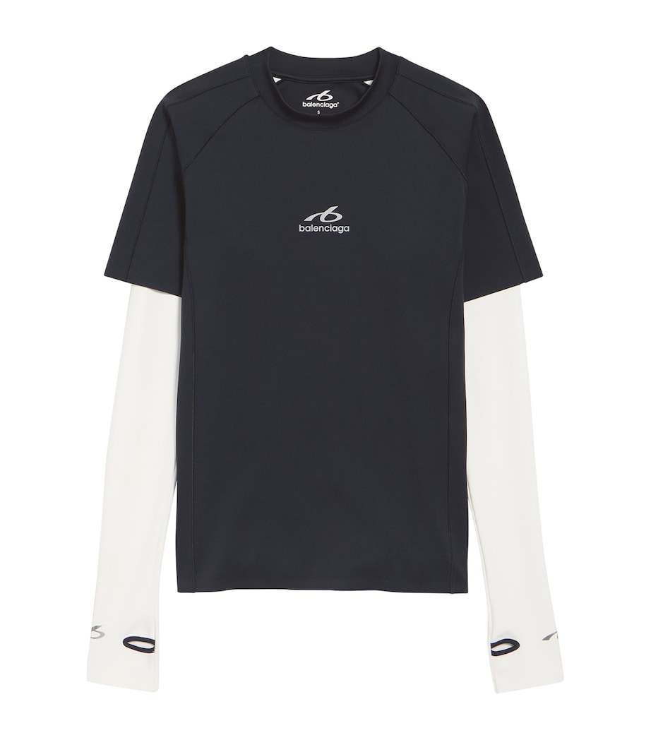 Balenciaga Mens Technical Double-Layer T-Shirt Image 1