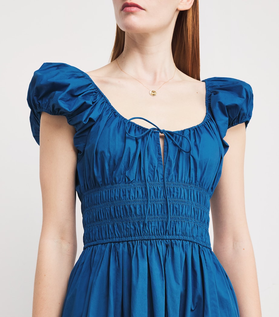 Organic Cotton Quinn Midi Dress SOFT COBALT Image 5