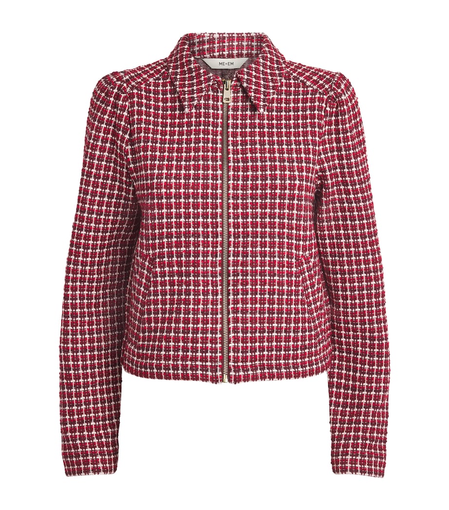 ME+EM Womens Zip-Up Jacket Pomegranate Red Image 1