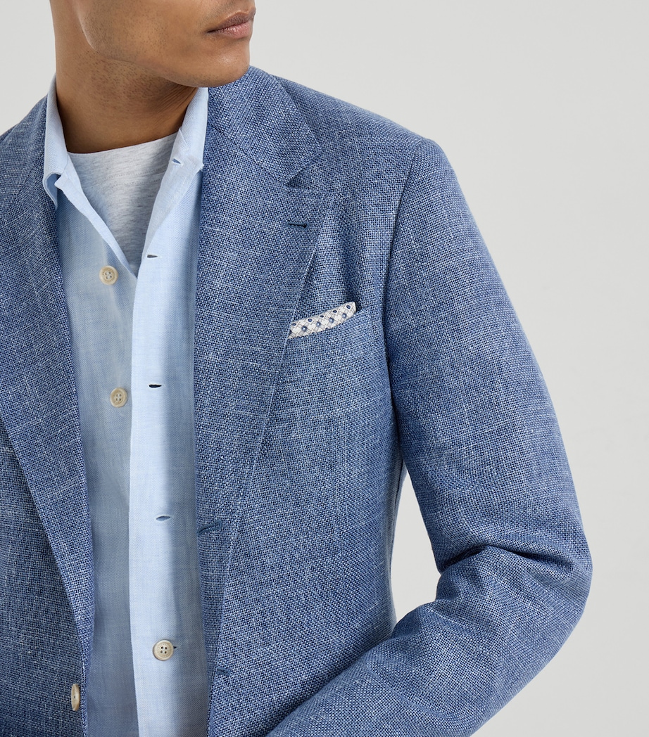 Silk Geometric Pocket Square C007 Image 2