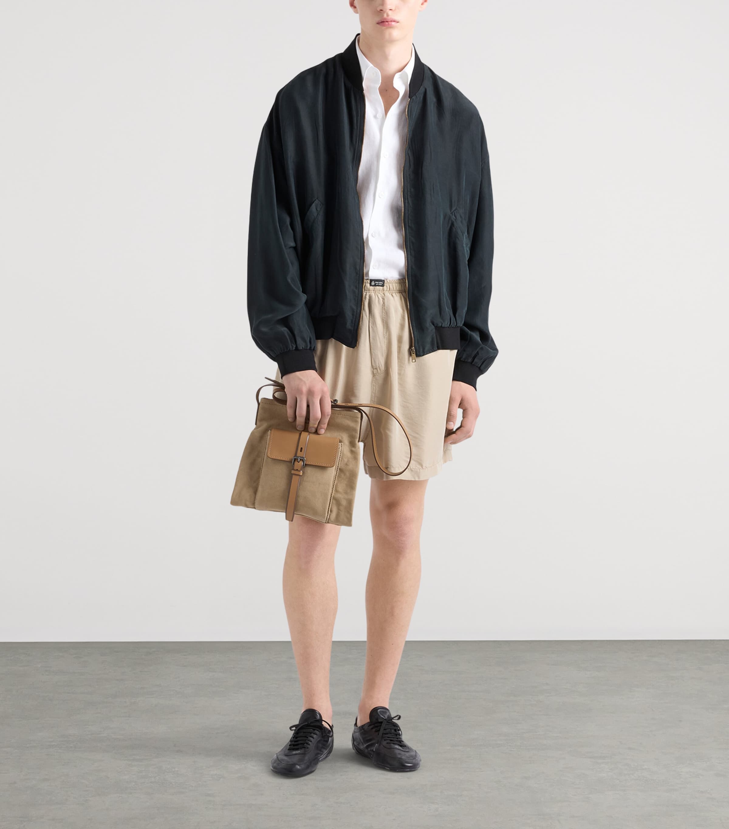 Prada Mens Linen Shirt White Image 2