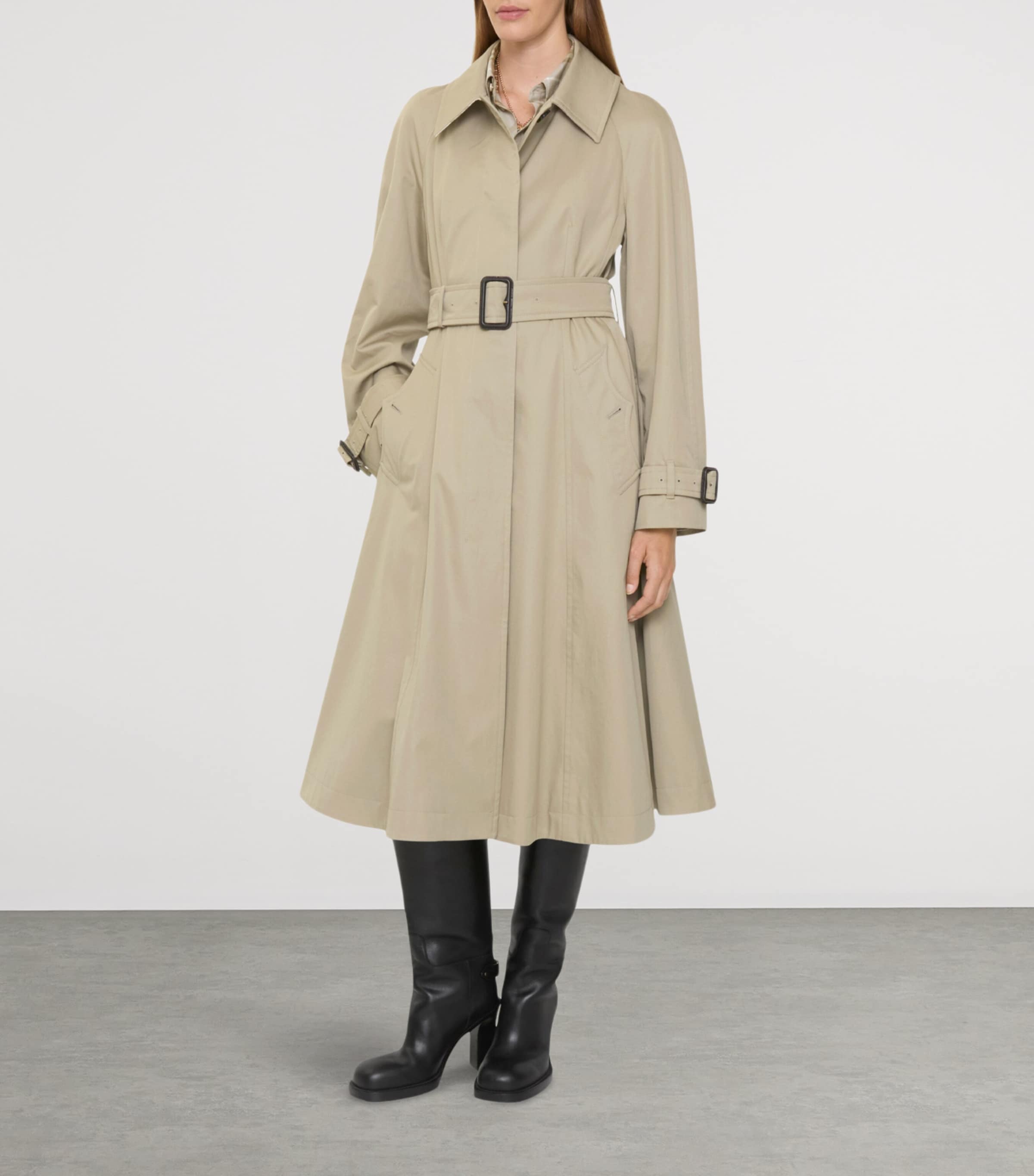 Gabardine Ellingham Long Car Coat QUILL Image 2