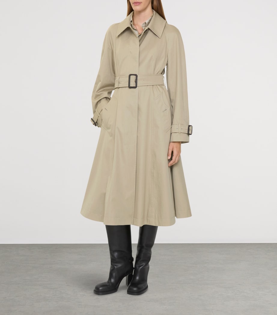 Gabardine Ellingham Long Car Coat QUILL Image 2
