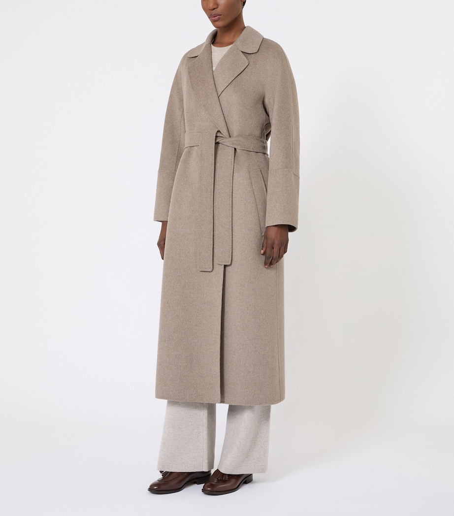 Virgin Wool Wrap Coat MEDIUM GREY Image 2
