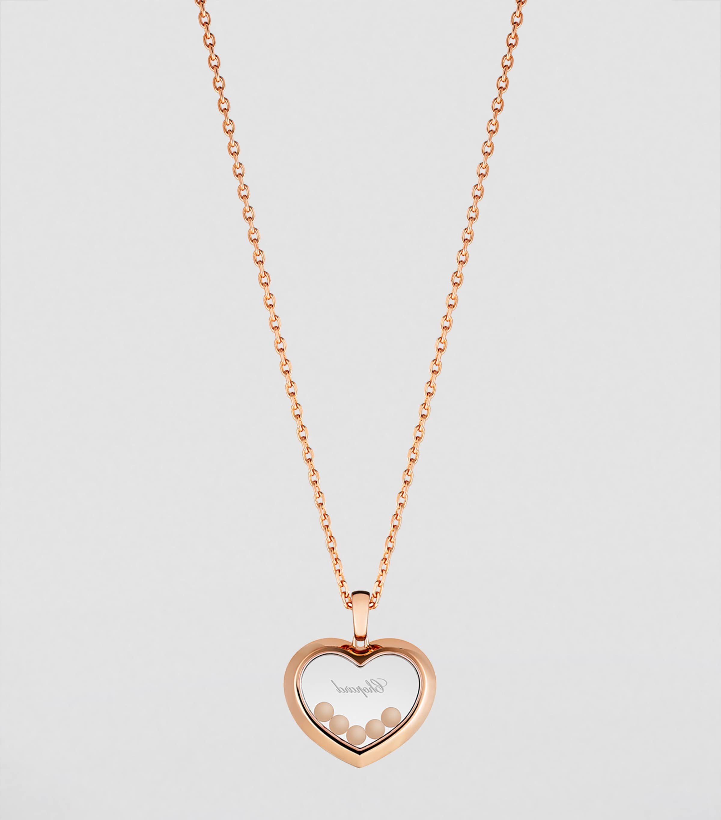 Rose Gold and Diamond Happy Diamonds Icons Pendant Necklace 18K ROSE GOLD Image 2
