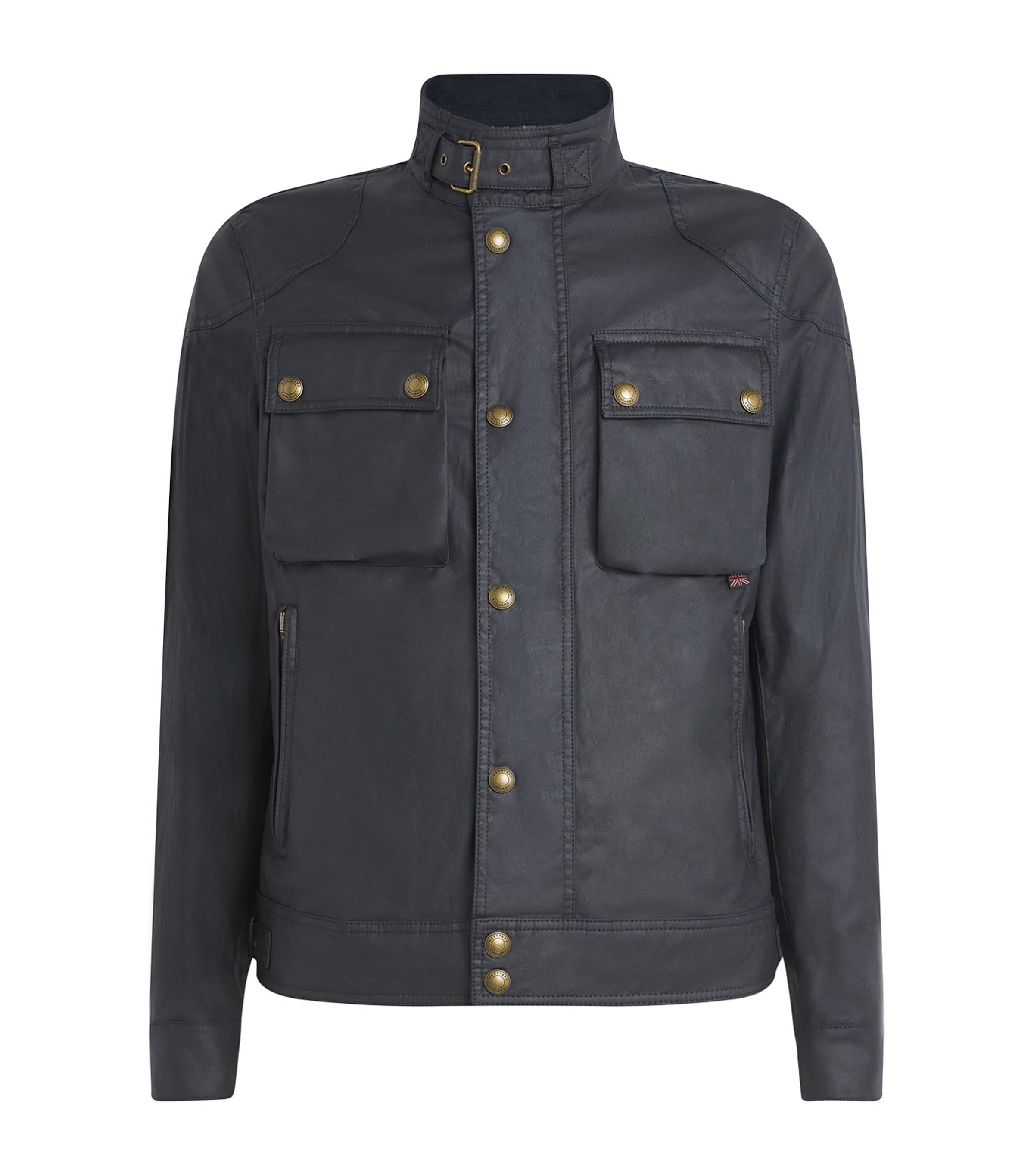 Belstaff Waxed Cotton Racemaster Jacket In Navy