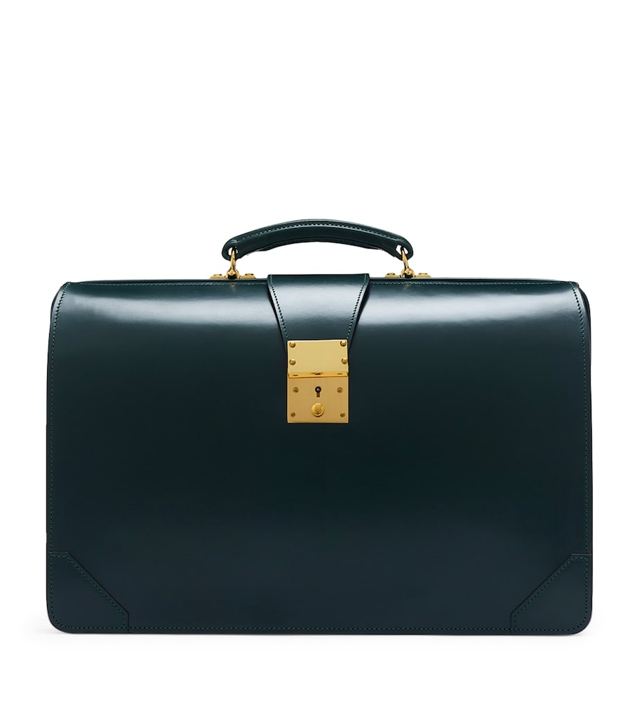 Leather Whitehall Briefcase GREEN Image 1