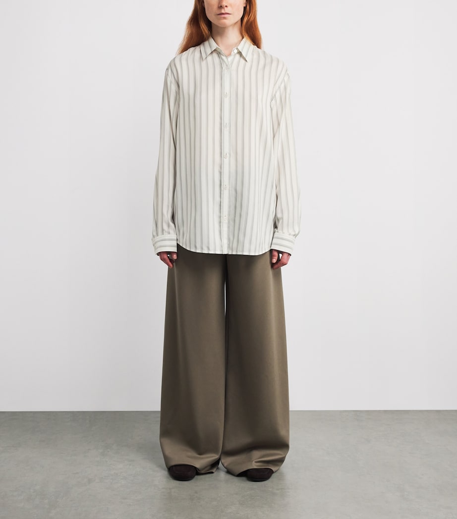 Eirlys Silk Stripe Shirt GREY STRIPE Image 2