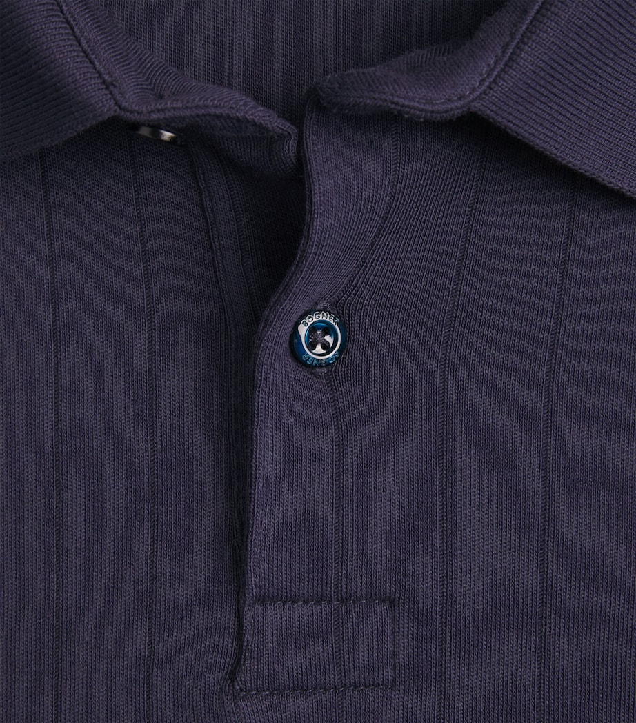 Bogner Mens Cotton Zane Polo Shirt Navy Image 6