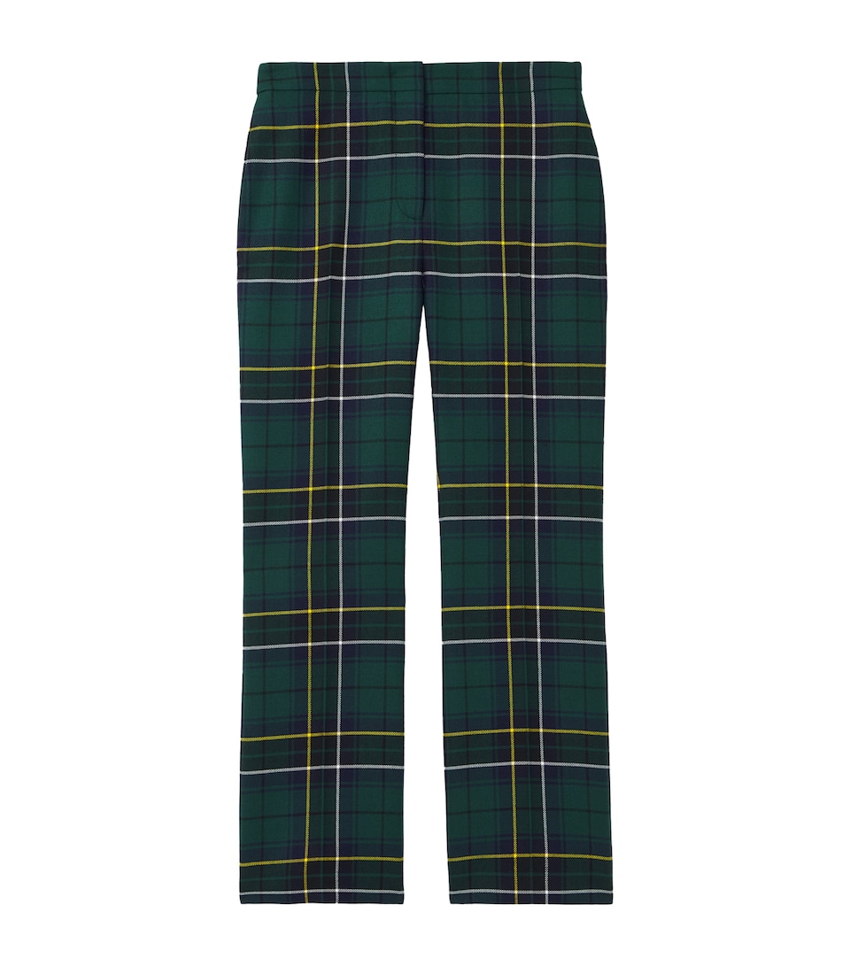 Wool Tartan Tailored Trousers