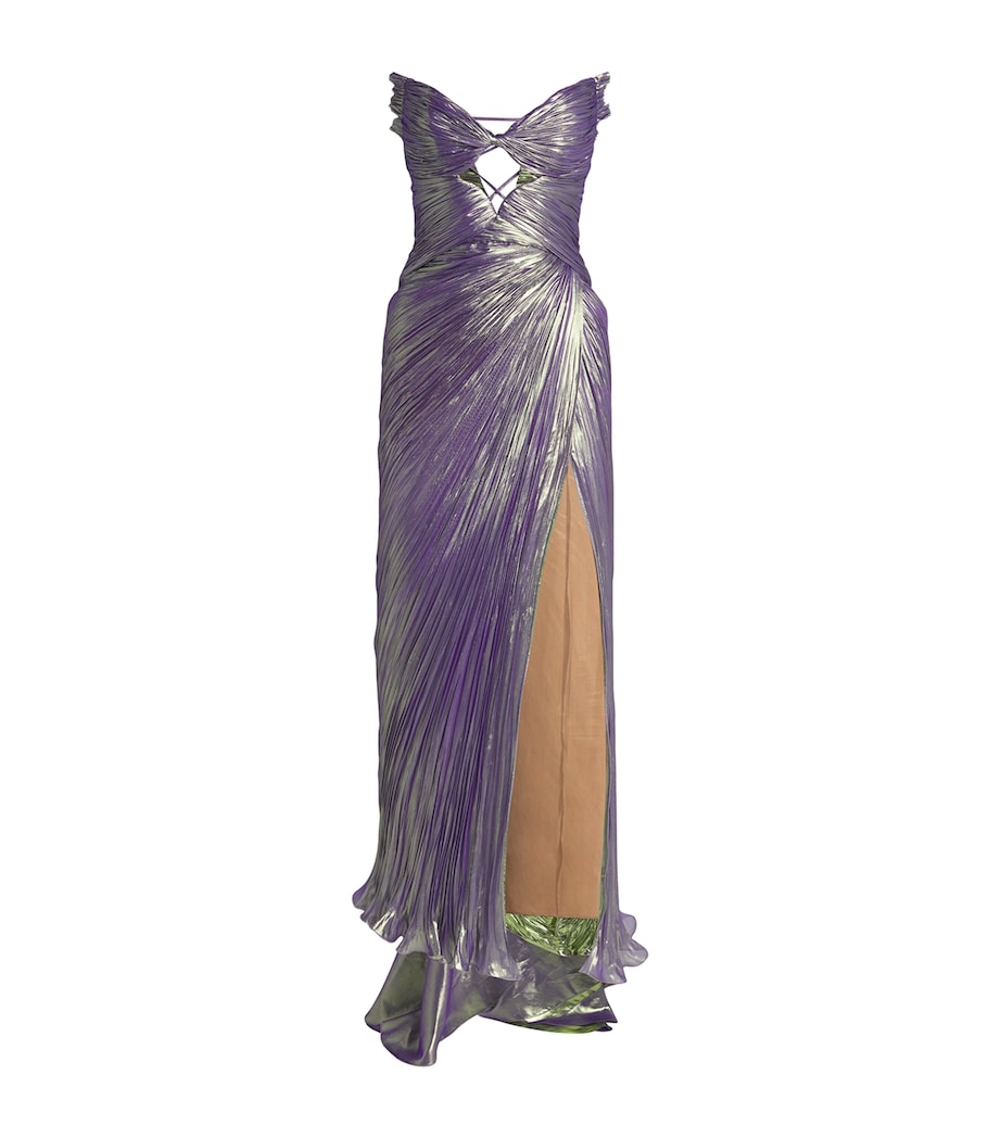 Maria Lucia Hohan Womens Strapless Aza Gown Peridot Image 1