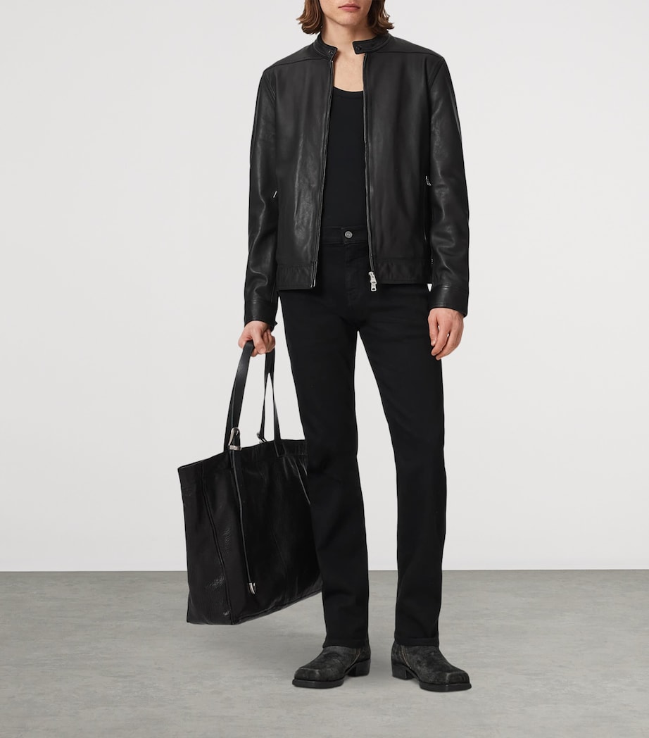 AllSaints Mens Sid Ultra Skinny Jeans Jet Black Image 2