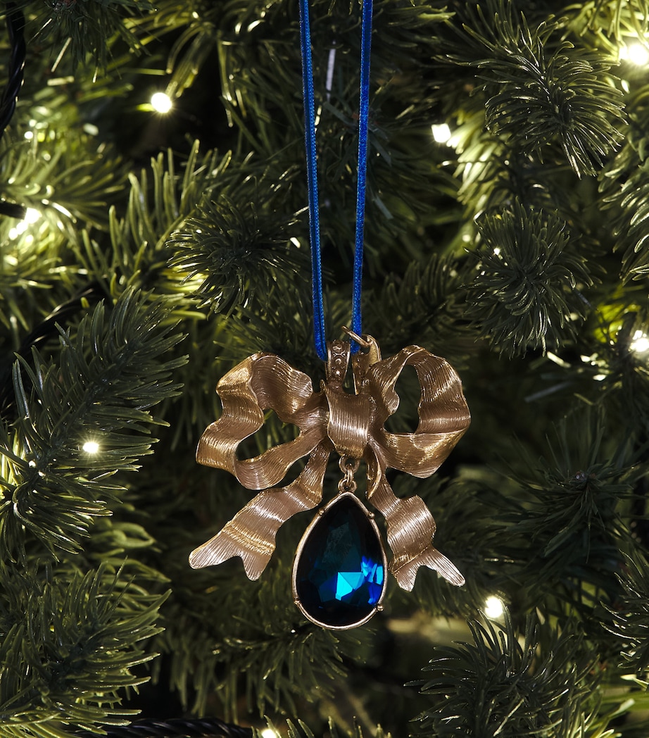 Joanna Buchanan Crystal-Embellished Bow Tree Decoration Blue Image 3