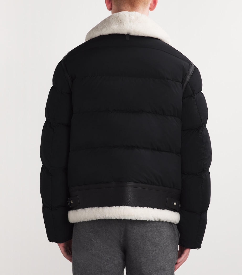 Robert Shearling Puffer Jacket BLACK-NATURAL Image 4