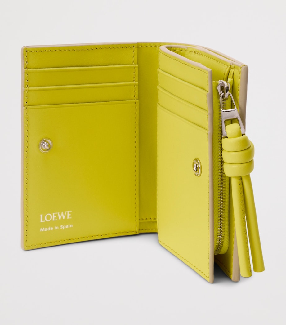 LOEWE Leather Knot Wallet Beige/lemon Image 3