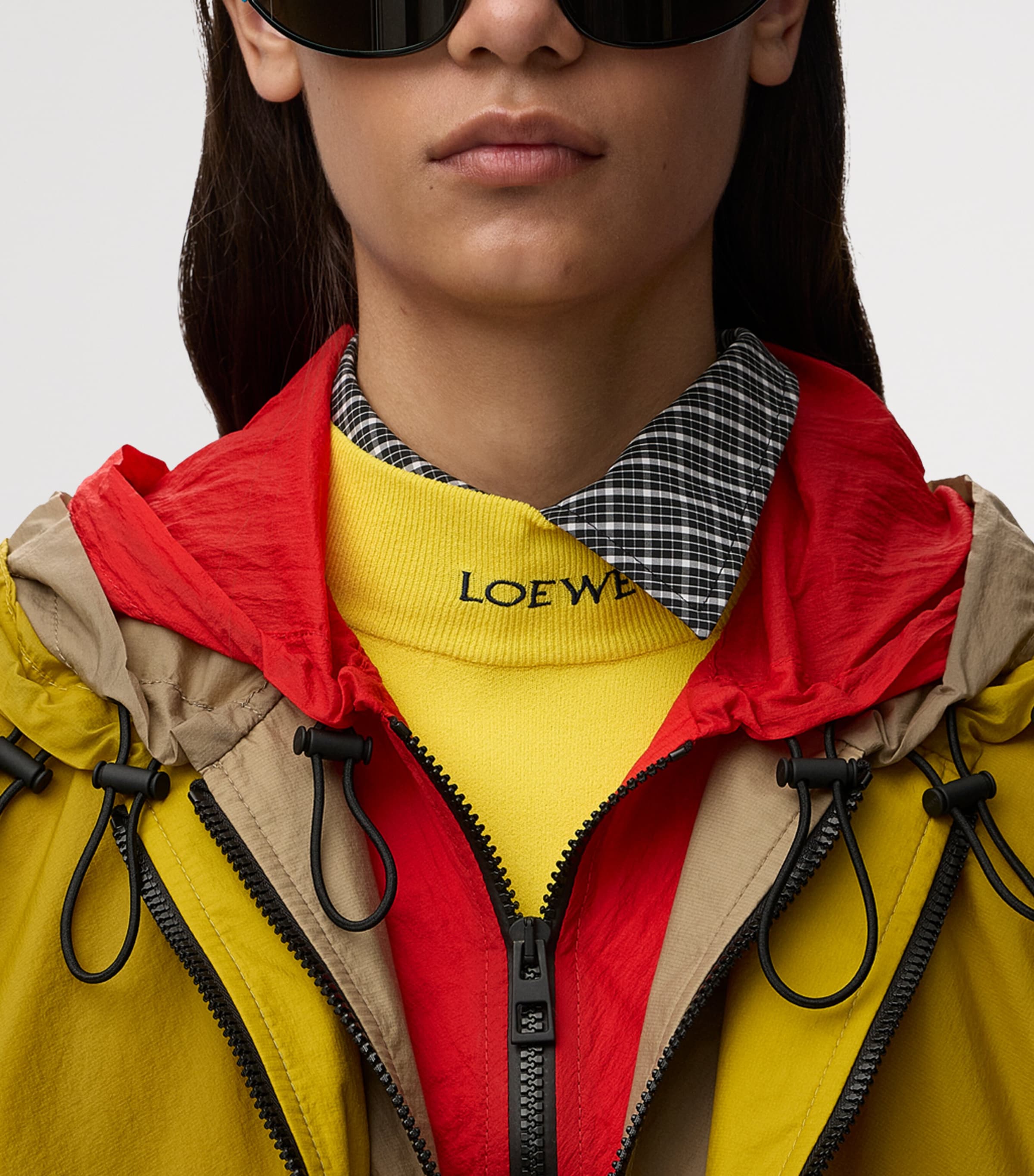 LOEWE Womens Technical Layered Jacket Yellow Image 5