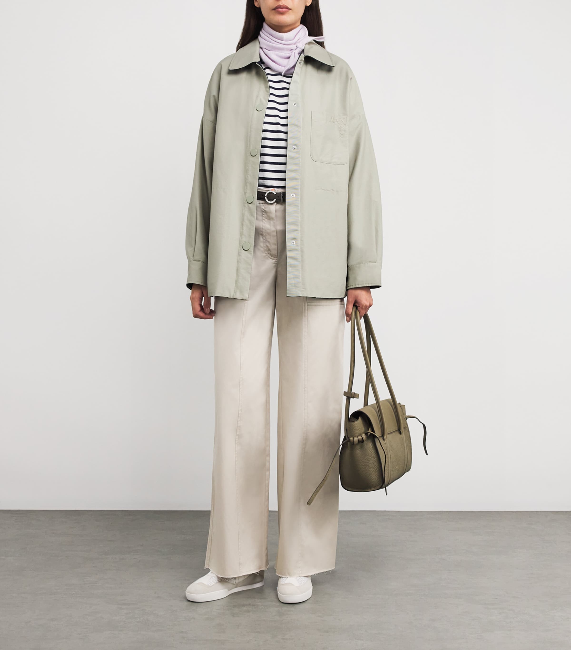 Reversible Oversized Shirt Jacket GREEN Image 2