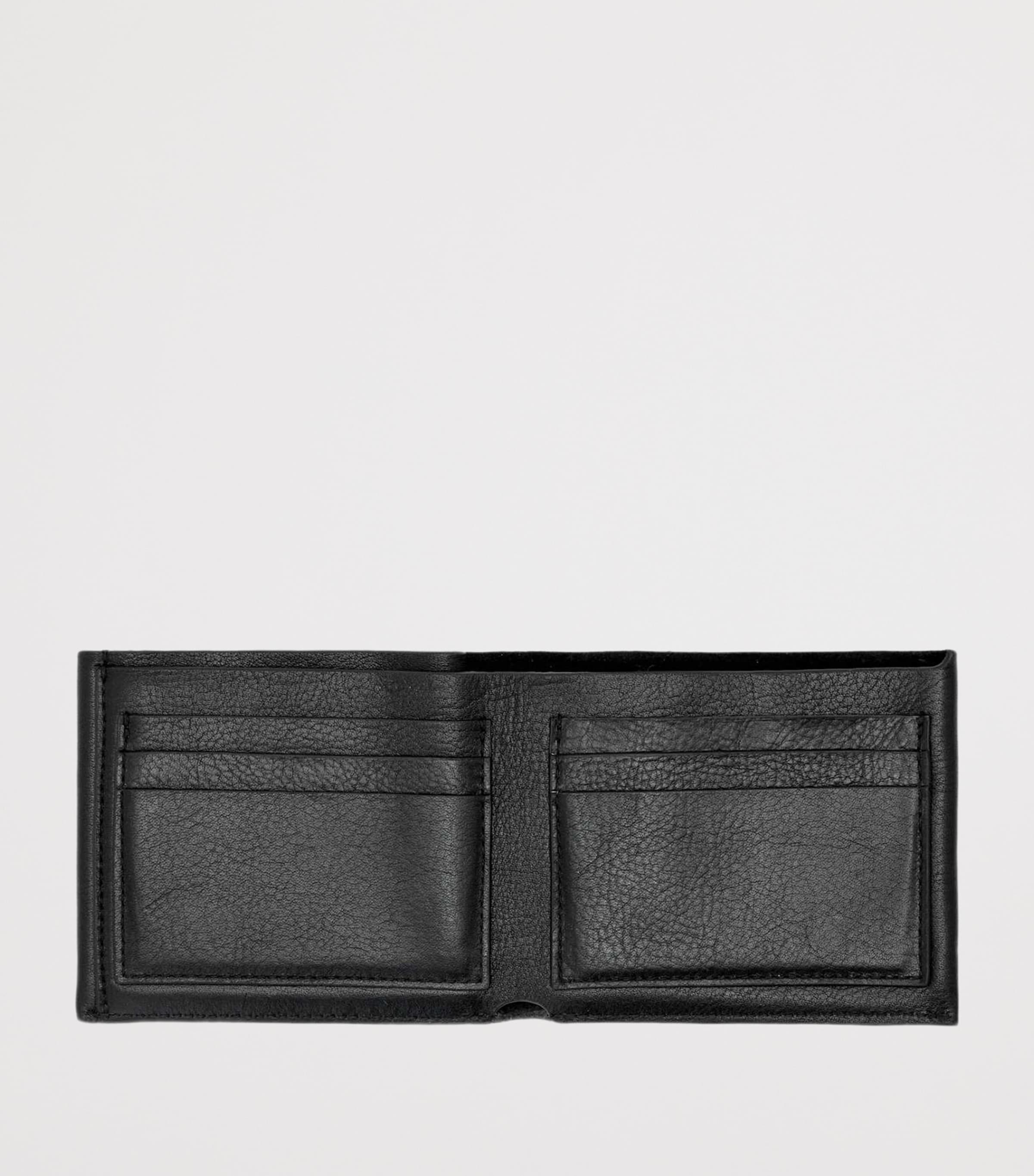 AllSaints Leather Axis Wallet Black Image 2