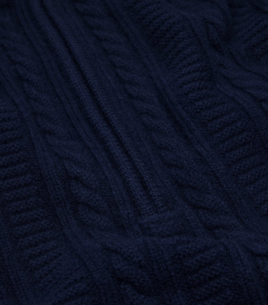 Wool Cable-Knit Sweater IAK DARK NAVY Image 2